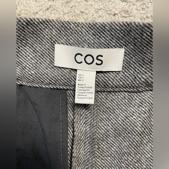 COS Wool-Blend Wide-Leg Trousers - Size 2 - Picture 3 of 9